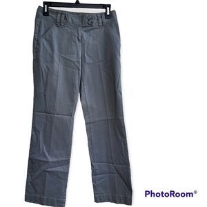 Ann Taylor Women Flat Front Straight Leg Fit Chino Pants 0P Curvy Gray